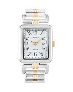 Women's Carriage Stainless Steel Expension White Dial Watch