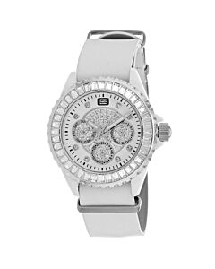 Women's Ceramic Leather White Dial Watch