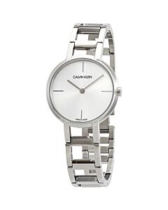 Women's Cheers Stainless Steel Bangle Silver Dial Watch