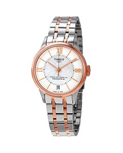 Women's Chemin des Tourelles Stainless Steel/Rose Gold-tone PVD Mother of Pearl-Silver Dial