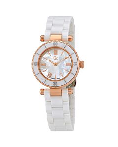 Women's Chic Ceramic Mother of Pearl Dial Watch