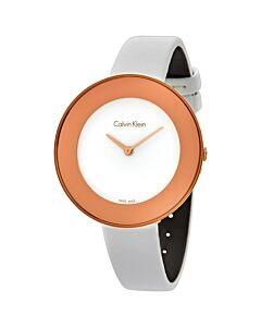 Women's Chic Satin (Leather Backed) White Dial Watch