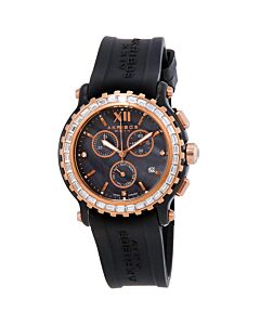 Women's Black Mother of Pearl Dial Black Silicon