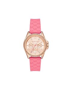Women's Chronograph Silicone Champagne Dial Watch