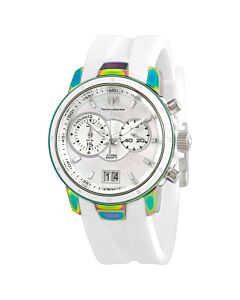 Women's Chronograph Silicone Mother of Pearl Dial Watch