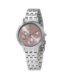 Women's Chronograph Stainless Steel Pink Dial Watch