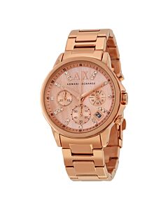 Women's Chronograph Stainless Steel Rose Mother of Pearl Dial Watch