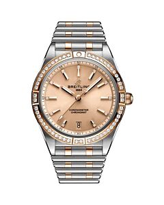 Women's Chronomat Stainless Steel & Rose Gold Copper Dial Watch