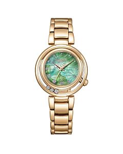 Women's Citizen L Stainless Steel Green Mother of Pearl Dial Watch