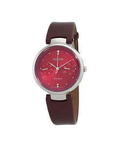 Women's Citizen L Synthetic Leather Red Dial Watch
