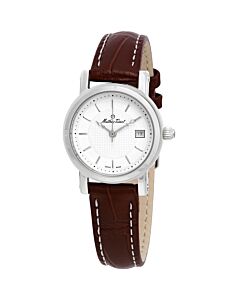 Women's City Leather White Dial Watch