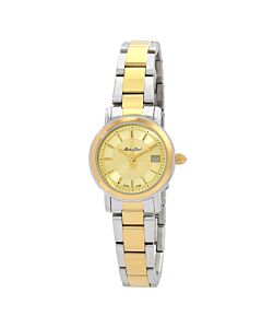 Women's City Stainless Steel Gold Dial Watch