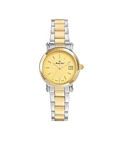 Women's City Stainless Steel Gold Dial Watch