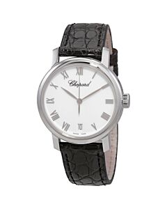 Womens-Classic-Alligator-Leather-White-Dial-Watch