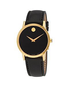 Women's Classic (Calfskin) Leather Black Museum Dial Watch