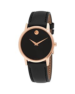 Women's Classic (Calfskin) Leather Black Museum Dial Watch