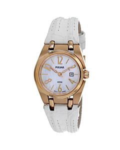 Women's Classic Leather White Dial Watch