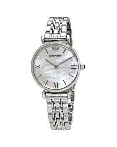 Women's Classic Stainless Steel Mother of Pearl Dial