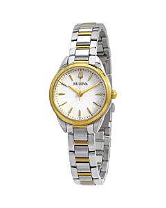 Women's Classic Stainless Steel Silvery White Dial Watch