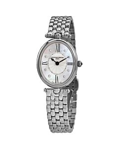Women's Classics Art Deco Stainless Steel Silver (Mother of Pearl) Dial Watch