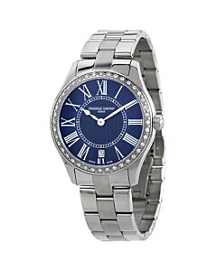 Women's Classics Stainless Steel Navy Dial Watch
