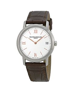 Women's Classima Leather Silver Dial Watch