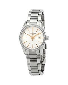 Women's Conquest Classic Stainless Steel Silver Dial Watch