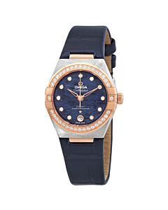 Women's Constellation Leather Blue Dial Watch