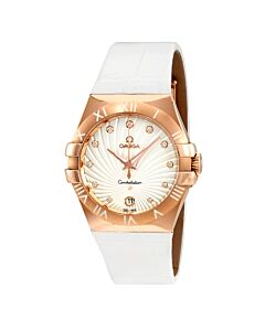 Women's Constellation Leather White Guilloche Dial
