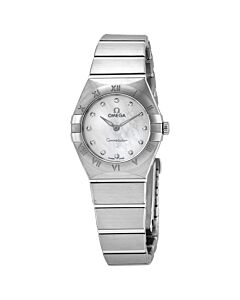 Women's Constellation Manhattan Stainless Steel White Mother of Pearl Dial Watch