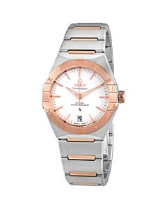 Women's Constellation Stainless Steel and 18kt Sedna Rose Gold Silver Dial Watch