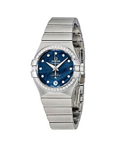 Women's Constellation Stainless Steel Blue Lacquered Dial Watch