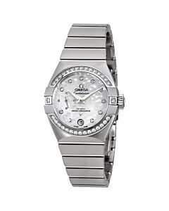 Women's Constellation Stainless Steel White Mother of Pearl Dial