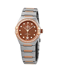 Women's Constellation Stainless Steel with 18kt Sedna Gold Links Brown Dial Watch