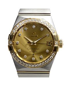 Women's Constellation Stainless Steel with 18kt Yellow Gold Bars Champagne Dial Watch