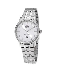 Women's Contemporary Stainless Steel Silver Dial Watch