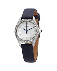 Women's Core Leather Silver Dial Watch