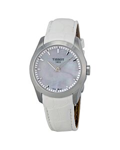 Women's Couturier White Leather White Mother of Pear Dial