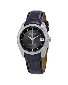 Women's Couturier Powermatic 80 Black Leather Black Dial