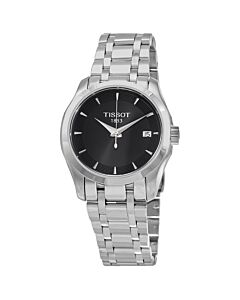 Women's Couturier Stainless Steel Black Dial Watch