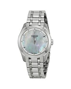 Women's Couturier Stainless Steel White Mother of Pearl Dial