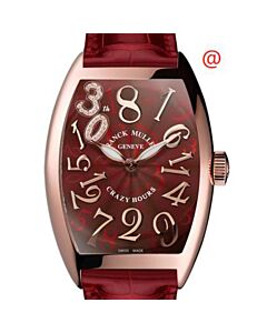 Women's Crazy Hours Alligator Red Dial Watch