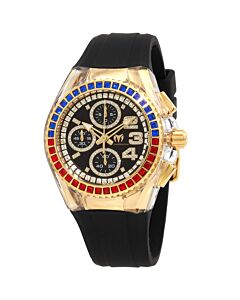 Women's Cruise Chronograph Silicone Black (Crystal-set) Dial Watch