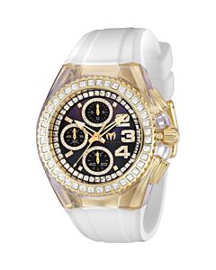 Women's Cruise Chronograph Silicone Black Dial Watch