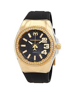 Women's Cruise Monogram Silicone Black Mother of Pearl Dial Watch