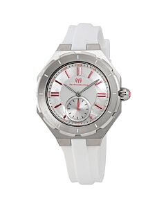Women's Cruise Sea Silicone White Mother of Pearl Dial