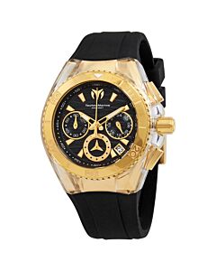 Women's Cruise Star Chronograph Silicone Black Dial Watch