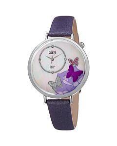 Women's Leather Mother of Pearl Dial