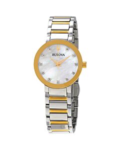 Womens-Crystal-Stainless-Steel-Mother-of-Pearl-Dial