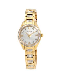 Women's Crystal Stainless Steel set with Crystals White Dial Watch